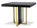 Table extensible bois noir et pieds métal doré Tessa 90/240 cm - Photo n°1