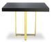 Table extensible bois noir et pieds métal doré Tessa 90/240 cm - Photo n°2