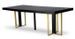 Table extensible bois noir et pieds métal doré Tessa 90/240 cm - Photo n°3