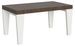 Table extensible bois noyer et pieds bois blanc 6 à 20 places Kristo 160 à 420 cm - Photo n°1