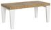 Table extensible chêne naturel et pieds bois blanc 6 à 20 places Kristo 180 à 440 cm - Photo n°1