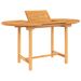 Table extensible de jardin 110-160x80x75 cm bois de teck solide - Photo n°3