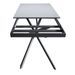 Table extensible design 160 à 220 cm blanc et pieds entrelacés métal anthracite Gary - Photo n°6