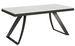 Table extensible design 8 à 20 personnes bois blanc et pieds métal incurvés anthracite L 180 à 440 cm Italika - Photo n°1