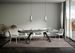 Table extensible 180 à 440 cm bois gris effet béton et pieds métal anthracite Italika - Photo n°3