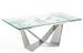 Table extensible design acier chromé et verre trempé Trypa 160-220 cm - Photo n°3