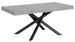 Table extensible design pieds arrondis entrelacés anthracite Zeus - Photo n°1
