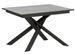 Table extensible design L 120 à 180 cm gris béton et pieds entrelacés métal anthracite Gary - Photo n°1