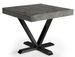 Table extensible effet béton et métal noir Handle 90/180 cm - Photo n°1