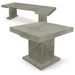 Table extensible effet marbre gris Klassi 110/250 cm - Photo n°3