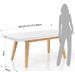 Table extensible en bois de chêne blanc et bois clair Adile L 180/360 cm - Photo n°4
