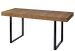Table extensible en bois de chêne miel et acier noir Mazora 160 à 220 cm - Photo n°3