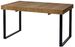 Table extensible en bois de chêne miel et acier noir Mazora 160 à 220 cm - Photo n°1