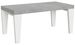 Table extensible gris béton et pieds bois blanc 6 à 12 personnes Kristo L 180 à 284 cm - Photo n°1
