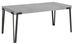 Table extensible gris béton et pieds métal anthracite L 180 à 284 cm Konta - Photo n°2