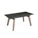 Table extensible plateau céramique noir et pieds bois plaqué noyer Myral - Photo n°10