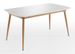 Table extensible rectangle 160 à 200 cm bois blanc et naturel Jona - Photo n°1