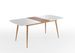 Table extensible rectangle 160 à 200 cm bois blanc et naturel Jona - Photo n°6