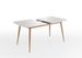 Table extensible rectangle 160 à 200 cm bois blanc et naturel Jona - Photo n°8