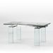 Table extensible rectangulaire verre trempé Angela - Photo n°1