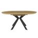 Table extensible - Rond - Pieds métal - Décor chene - CESAME - L 120/160 x P 75 x H 69 cm - Photo n°3