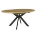 Table extensible - Rond - Pieds métal - Décor chene - CESAME - L 120/160 x P 75 x H 69 cm - Photo n°5