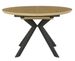 Table extensible - Rond - Pieds métal - Décor chene - CESAME - L 120/160 x P 75 x H 69 cm - Photo n°1