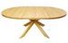 Table extensible ronde en bois de chêne miel Boris 140/190 cm - Photo n°1
