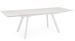 Table extensible RUMKA 160/240 cm - Céramique blanche effet marbre et pieds laqués blanc - Photo n°1