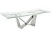 Table extensible Trypa 160/220 cm - Plateau verre trempé et pieds acier chromé - Photo n°3