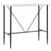 Table haute de bar bois blanc et pieds métal noir Meica 120 cm - Photo n°1