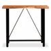 Table haute de bar bois massif et métal noir Areen 120 cm - Photo n°2