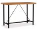 Table haute de bar bois massif et pieds métal noir Areen 150 cm - Photo n°1