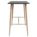 Table haute de bar bois noir et pieds métal bois clair Locko 120 cm - Photo n°3