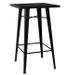 Table haute de bar carrée acier noir Kontoir 60 cm - Photo n°1