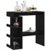 Table haute de bar étagère de rangement Noir 100x50x101,5 cm - Photo n°4