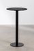 Table haute de bar ronde marbre noir et pieds rond acier noir Kooky 60 cm - Photo n°1