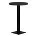 Table haute de bar ronde noir et pieds carré acier noir Mooby 70 cm - Photo n°1