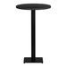 Table haute de bar ronde noir et pieds carré acier noir Mooby 70 cm - Photo n°2