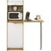 Table haute de cuisine pivotante avec rangement SNACK 131 cm – Meuble gain de place - Photo n°1
