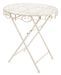 Table haute en fer blanc ivoire Emilio D 70 cm - Photo n°1