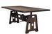 Table industrielle acier marron vieilli hauteur réglable Zingo 224 cm - Photo n°1