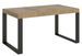 Table industrielle chêne clair et pieds métal anthracite Tiroz 160 cm - Photo n°1