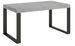 Table industrielle gris ciment et pieds métal anthracite Tiroz 160 cm - Photo n°1