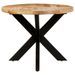 Table industrielle ovale 200x100x75 cm Bois de manguier brut - Photo n°3