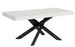 Table italienne blanche et pieds entrelacés gris foncé 180 cm Artemis - Photo n°1