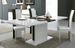 Table rectangulaire à rallonge bois laqué blanc et noir Koyd 180/225 cm - Photo n°6