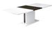 Table rectangulaire à rallonge bois laqué blanc et noir Koyd 180/225 cm - Photo n°2