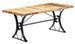 Table manguier massif clair et pieds métal noir Ylence 180 cm - Photo n°1