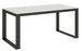 Table moderne extensible 8 à 20 places L 180 à 440 cm blanche avec cadre et pieds en métal anthracite Likro - Photo n°4